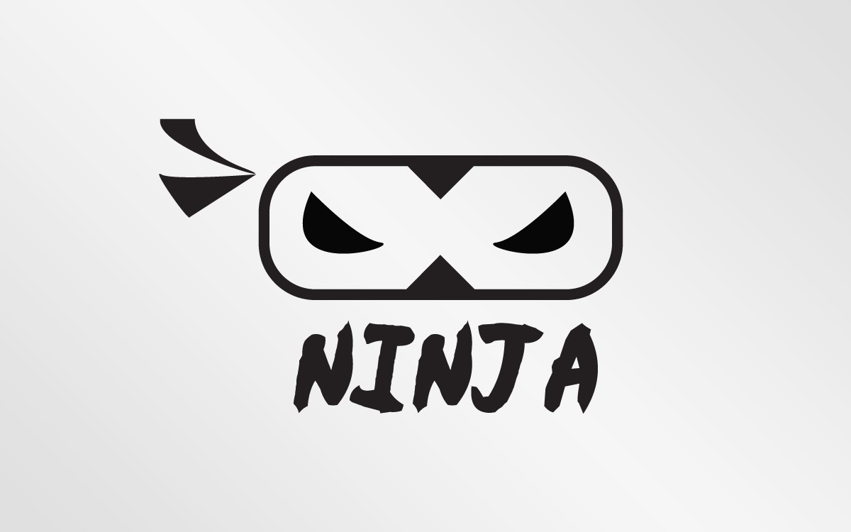 1200x750 Simple One Off Ninja Vector Logo