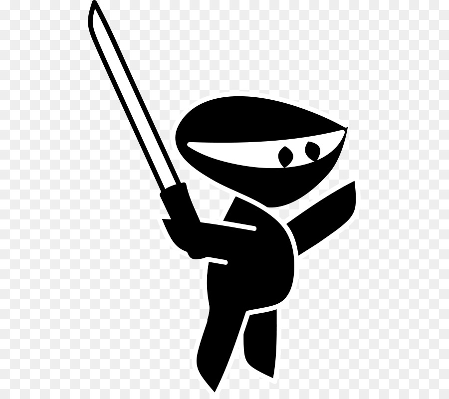 900x800 Clip Art Ninja Vector Graphics Black And White Image