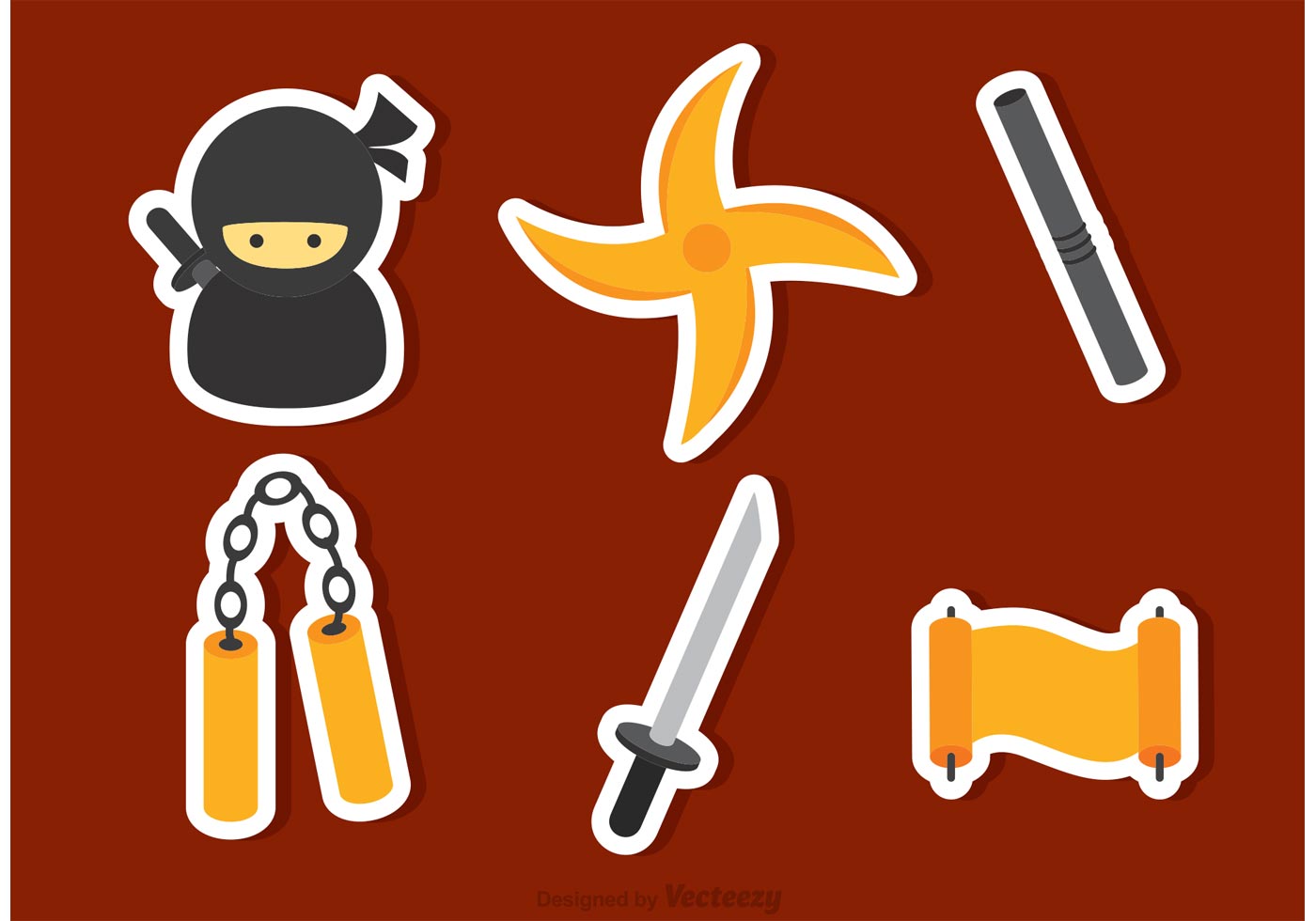 1400x980 Ninja Free Vector Art