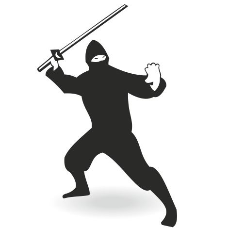 470x470 Silhouette Ninja Character With Sword Free Vector Download 173261