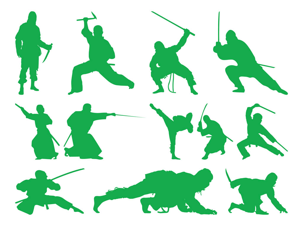 1024x765 Fighting Ninjas Vector Art Amp Graphics