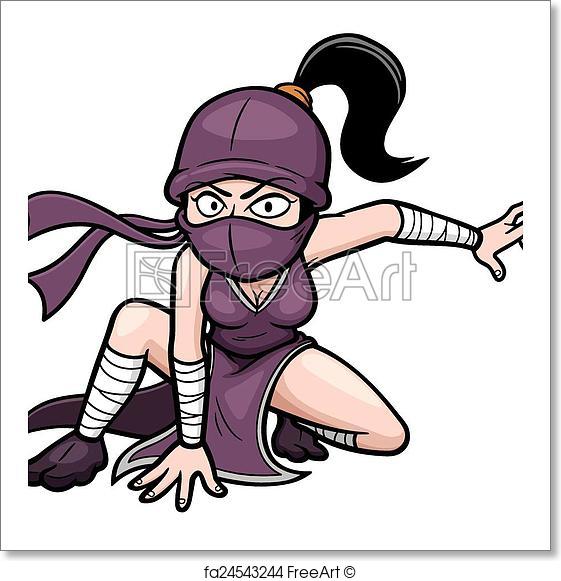 561x581 Free Art Print Of Ninja. Vector Illustration Of Cartoon Ninja