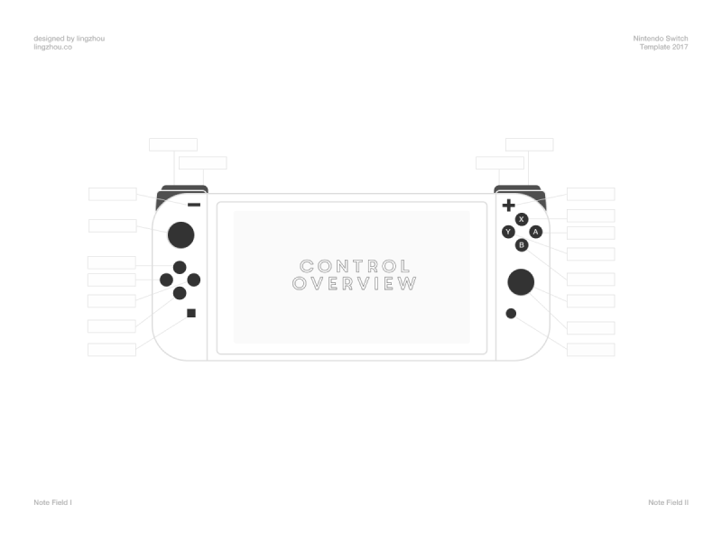 800x600 Nintendo Switch Controller Vector Template