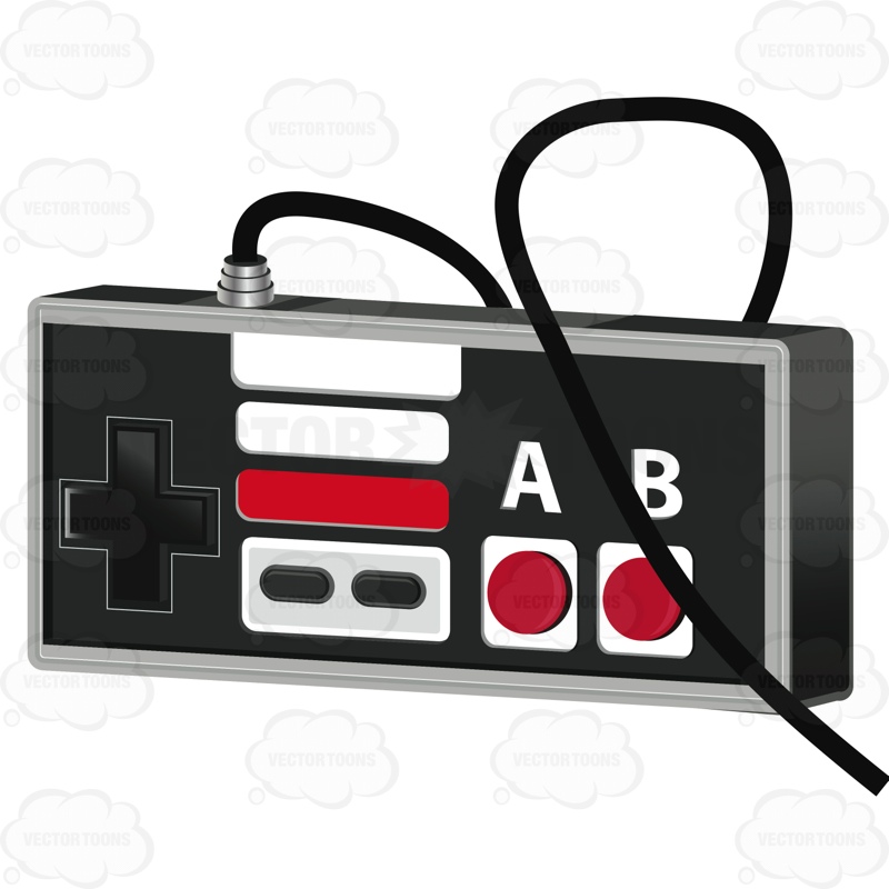 800x800 Original Nintendo Controller Clipart By Vector Toons
