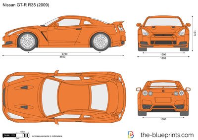 400x283 Nissan Gt R R35 Vector Drawing