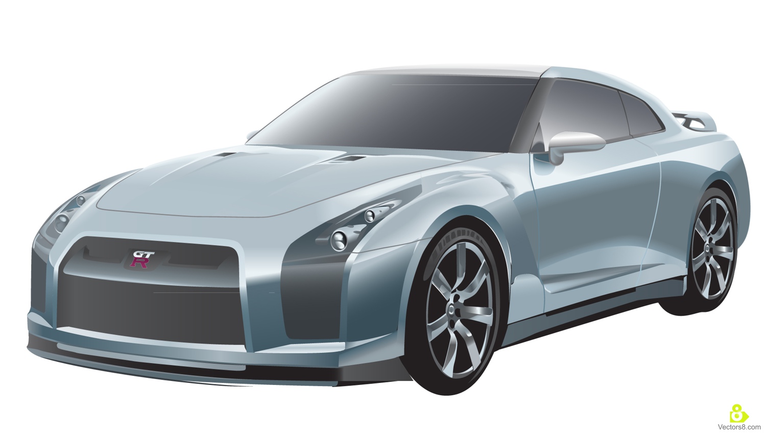 1500x850 Vector Design Of Nissan Gtr Sport Car Free Vector Amp Clipart Design