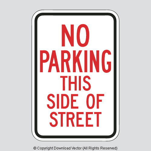500x500 No Parking Signs Vector Clip Art 09863 Download Vector