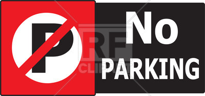 400x187 No Parking Sign Vector Image Vector Artwork Of Signs, Symbols