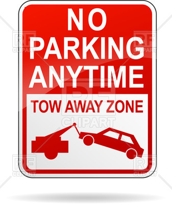 337x400 No Parking Anytime Road Sign Vector Image Vector Artwork Of