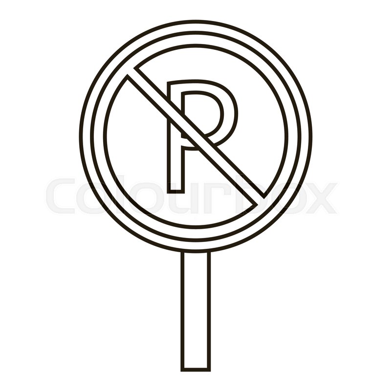 800x800 No Parking Icon. Outline Illustration Of No Parking Vector Icon