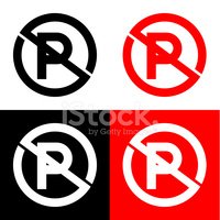 200x200 No Parking Icon Great For Any Vector Stock Vectors