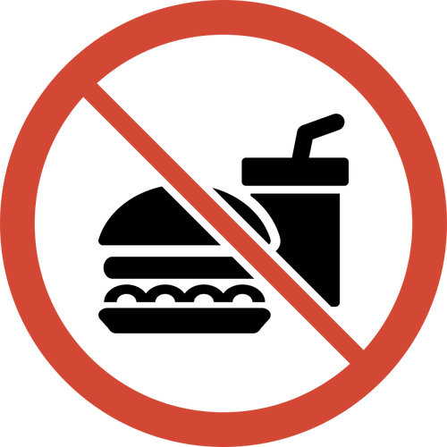 500x500 No Food Or Drink Sign Vector Image Public Domain Vectors