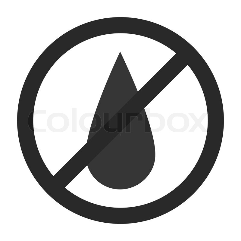800x800 No Water Sign. Vector Illustration. Simple Pictogram. Stock