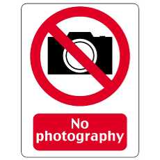 230x230 No Photography Vector Sign