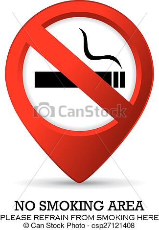 325x470 No Smoking Area Sign, Location Marker.
