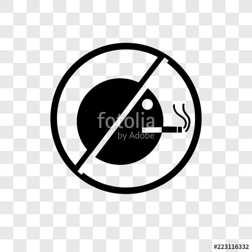 500x500 No Smoking Vector Icon Isolated On Transparent Background, No