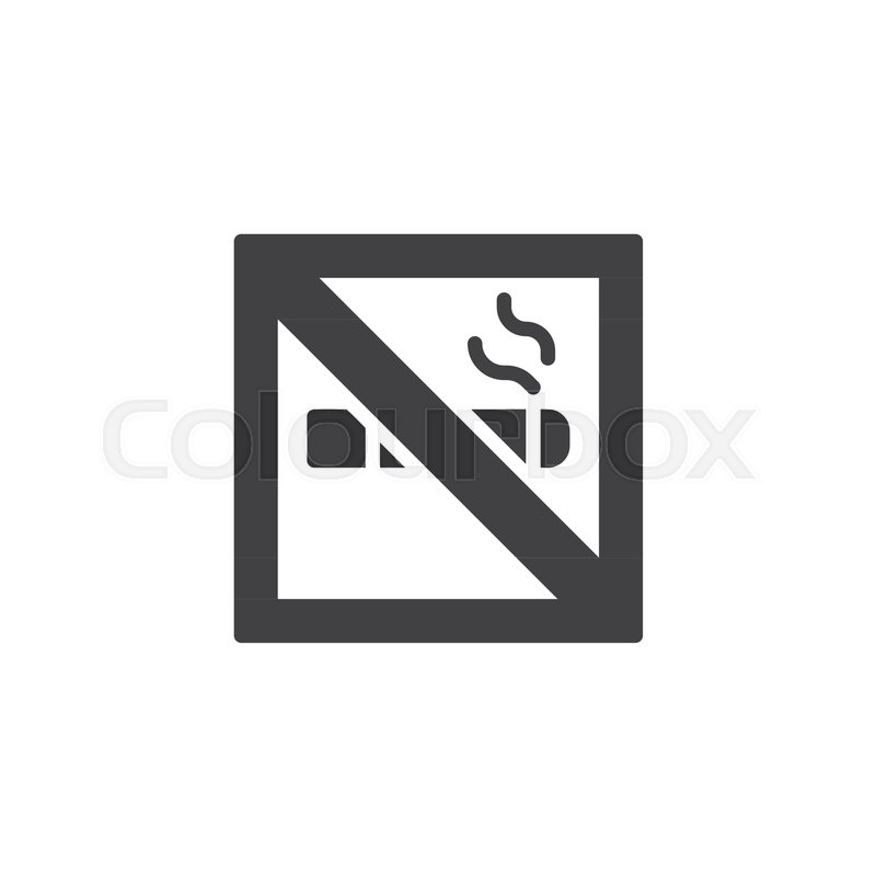 800x800 No Smoking Vector Icon. Filled Flat Sign For Mobile Concept And