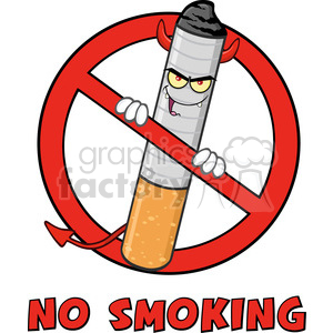 300x300 Royalty Free Royalty Free Rf Clipart Illustration Devil Cigarette
