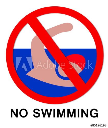 423x500 No Swimming Allowed Sign