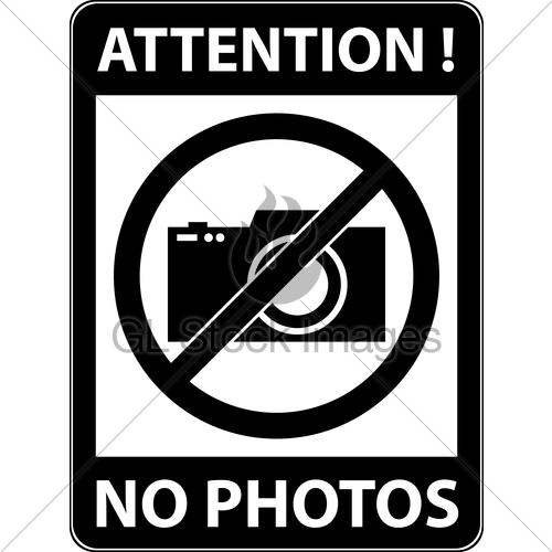 500x500 No Photography, Camera Prohibited Symbol. Vector. Gl Stock Images