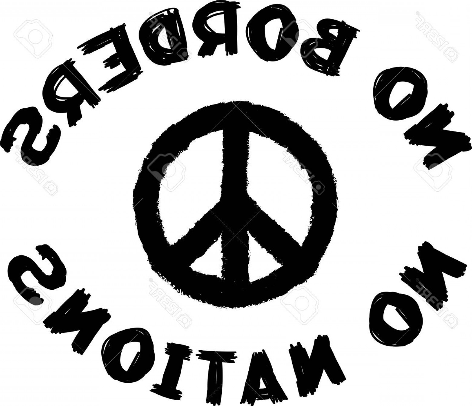 1560x1341 Photostock Vector No Borders No Nations Sign And Pacific Symbol