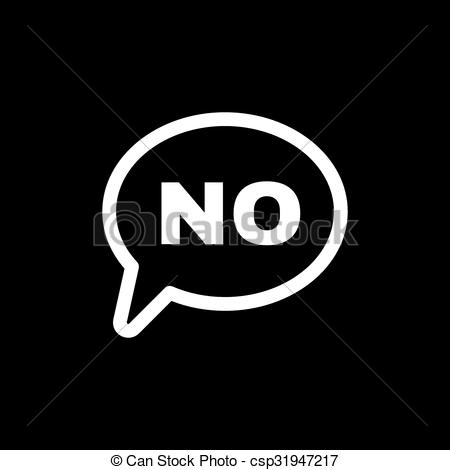 450x470 The No Speech Bubble Icon. No Symbol. Flat Vector Illustration.
