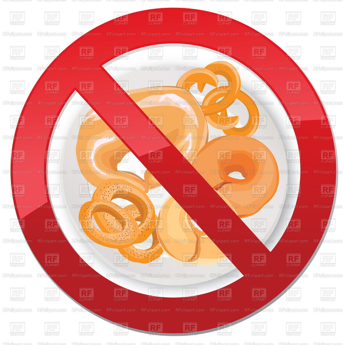 1200x1200 Gluten Free Icon. No Bread Sign. Ban High Calorie Food Symbol