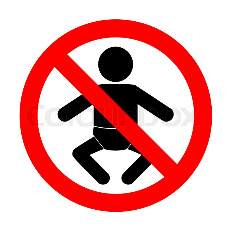 800x800 No Baby Sign Illustration. Stock Vector Colourbox