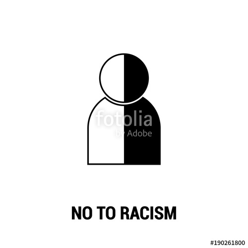 500x500 No To Racism Vector Icon Stock Image And Royalty Free Vector