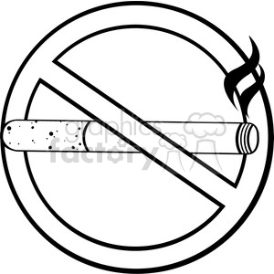 300x300 Royalty Free Royalty Free Rf Clipart Illustration No Smoking Sign