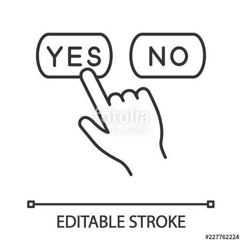 500x500 Yes Or No Click Linear Icons Stock Image And Royalty Free Vector