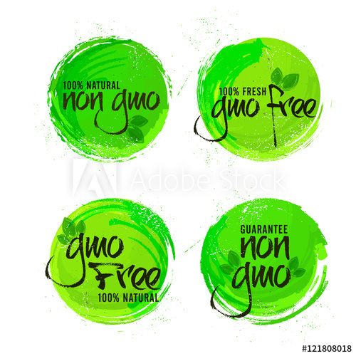 500x500 Non Gmo Or Gmo Free Stickers Set.