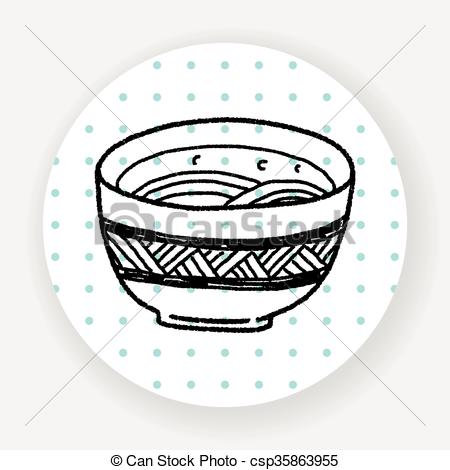 450x470 Doodle Noodle Clipart Vector