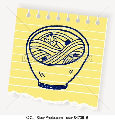 450x470 Doodle Noodle Vector Clip Art