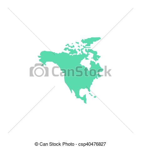 450x470 North America Icon Vector. Flat Simple Color Pictogram.