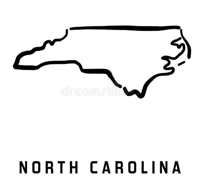 678x600 North Carolina Outline Vector North Carolina State Map Royalty
