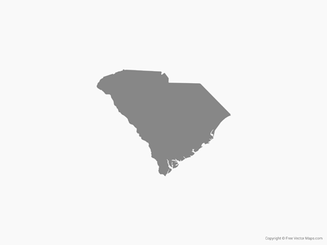 460x345 Vector Map Of South Carolina