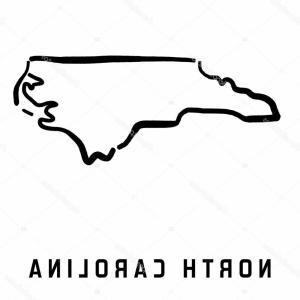 300x300 Stock Illustration North Carolina Simple Logo State Map Outline