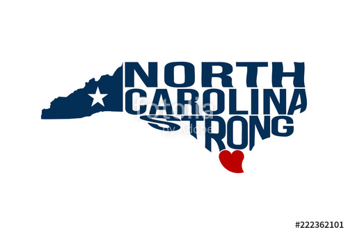 500x334 North Carolina Strong Map Logo Vector Illustration Stock Image