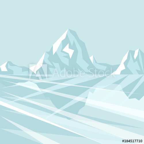 500x500 North Pole. Vector Illustration