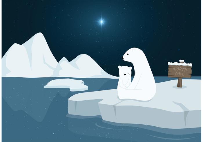 700x490 Polar Bears In North Pole Vector