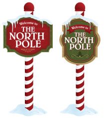 213x235 North Pole Template Sign