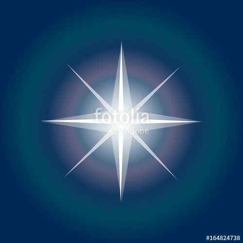 500x500 Star Icon. Northern Star Lights. Christmas Star On Night Sky