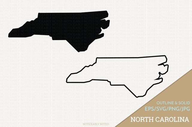 642x427 North Carolina Vector State Clipart Nc Clip Art North Etsy