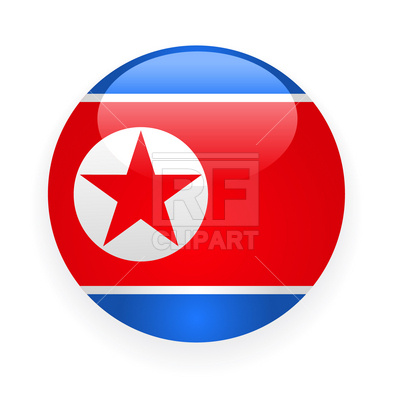 400x400 North Korea Button Flag Icon Vector Image Vector Artwork Of
