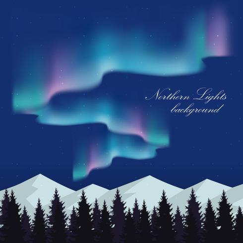 490x490 Northern Lights Landscape Illustration