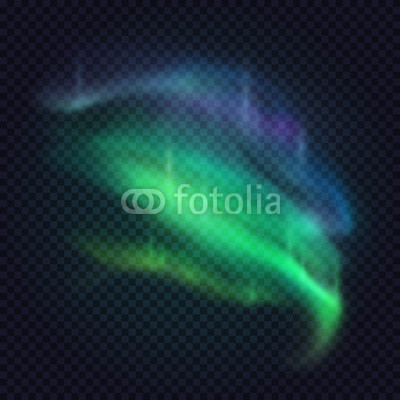 400x400 Realistic Northern Lights. Vector Aurora Borealis On Transparent