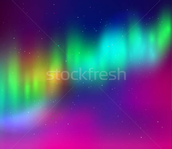 600x521 Vector Illustration Of Northern Lights Vector Illustration Sofya