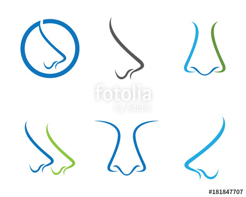500x400 Nose Logo Template Vector Icon Illustration Design Stock Image
