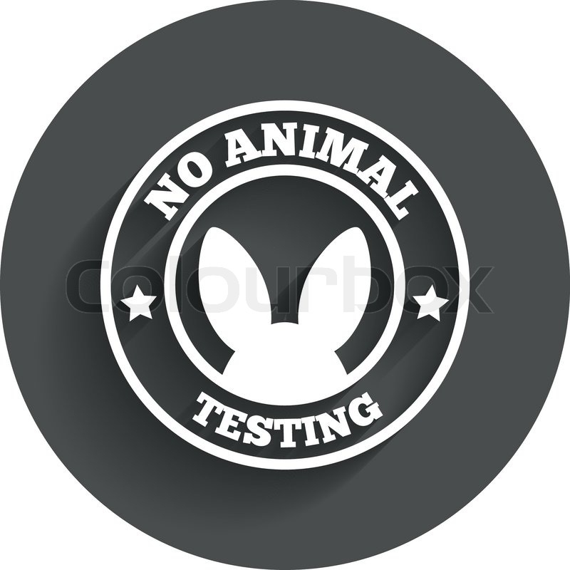 800x800 No Animals Testing Sign Icon. Not Tested Symbol. Circle Flat